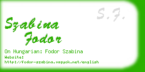 szabina fodor business card